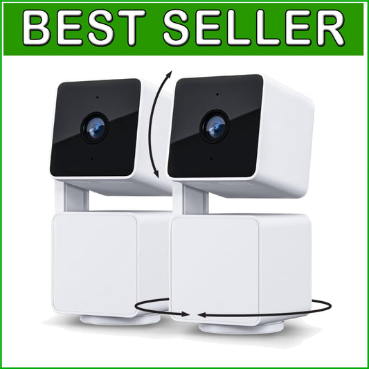 Weatherproof 1080p Pan/Tilt Wi-Fi Security Camera - 2 Pack for Home Monitoring