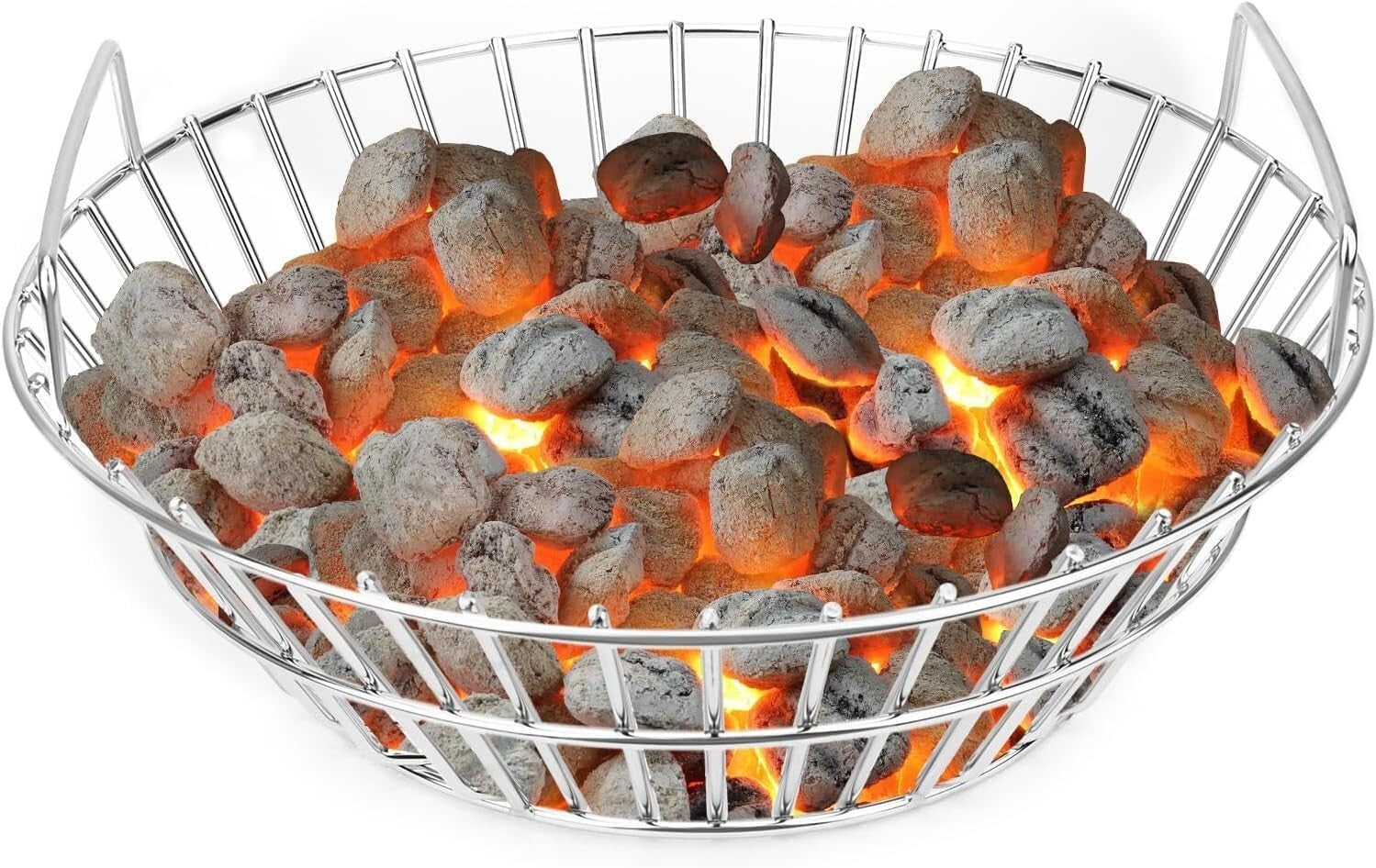 Stainless Steel Charcoal Ash Basket for Large Kamado Joe & Big Green Egg Grills