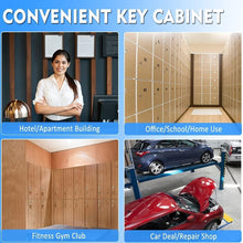 Load image into Gallery viewer, Secure Black Metal Key Holder Cabinet with 200 Tags &amp; Easy Wall Mount Features