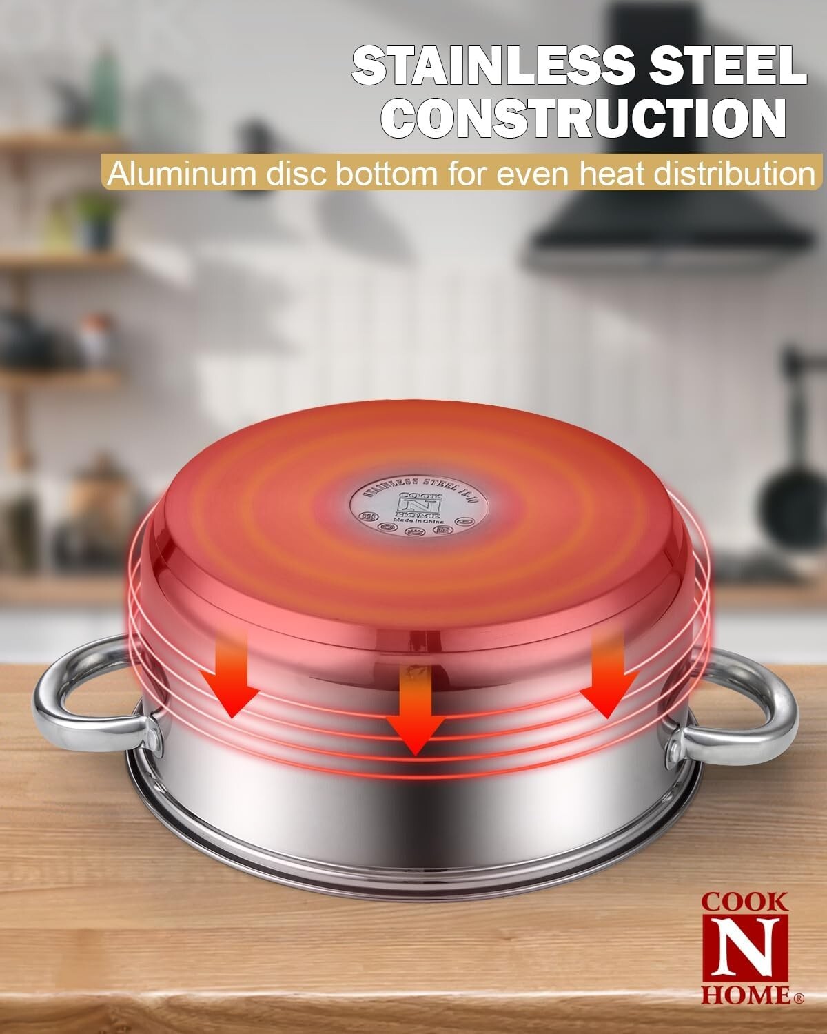 8-Quart Multifunctional Pasta & Steamer Set - Induction Ready Stainless Steel