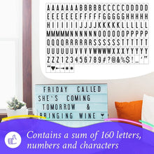 Load image into Gallery viewer, Personalized 24" x 12" LED Light Box with 160 Letters for Memorable Displays
