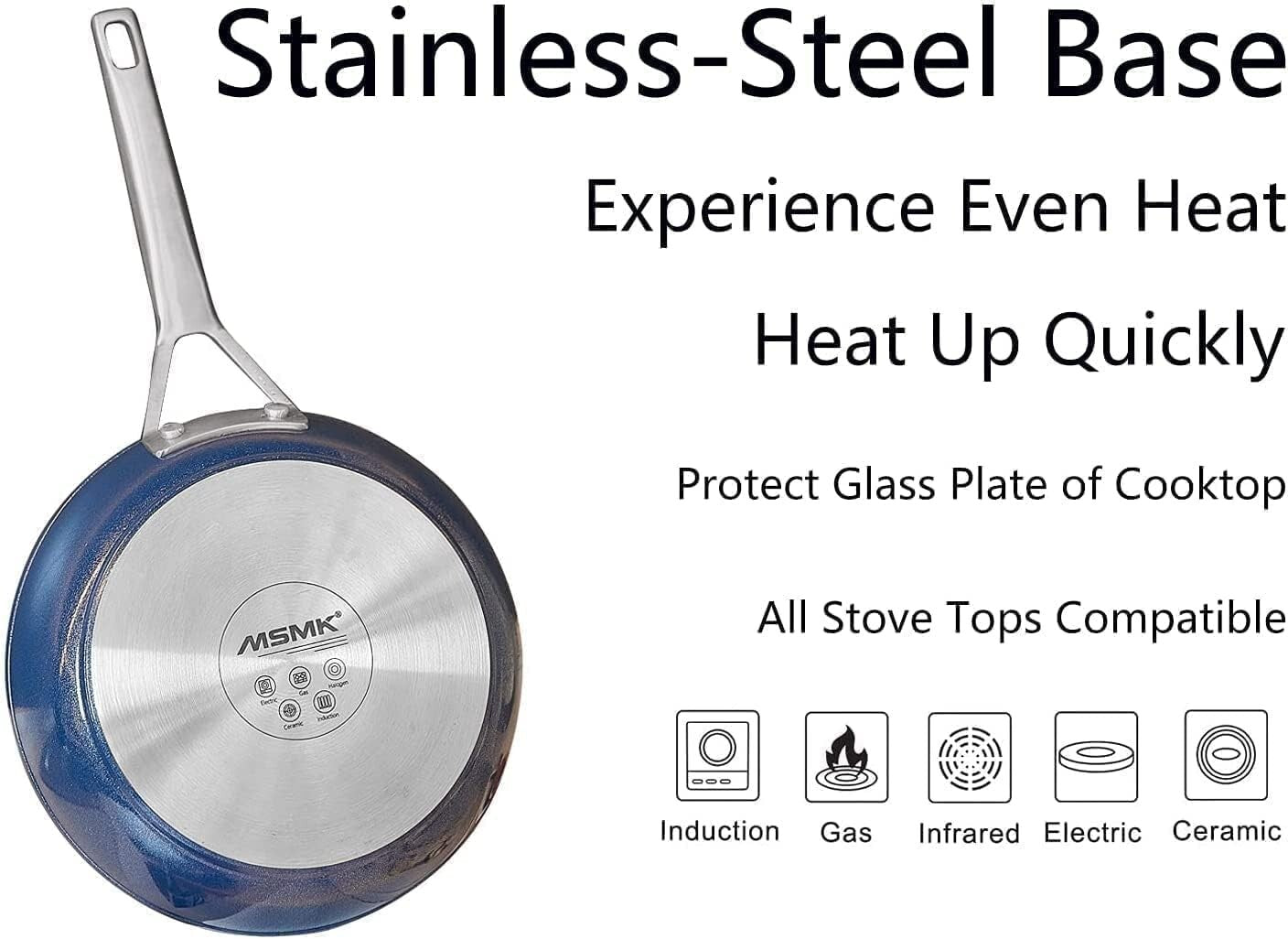 Premium 10-Inch Nonstick Frying Pan with Lid - Comfortable Handle & Easy Care