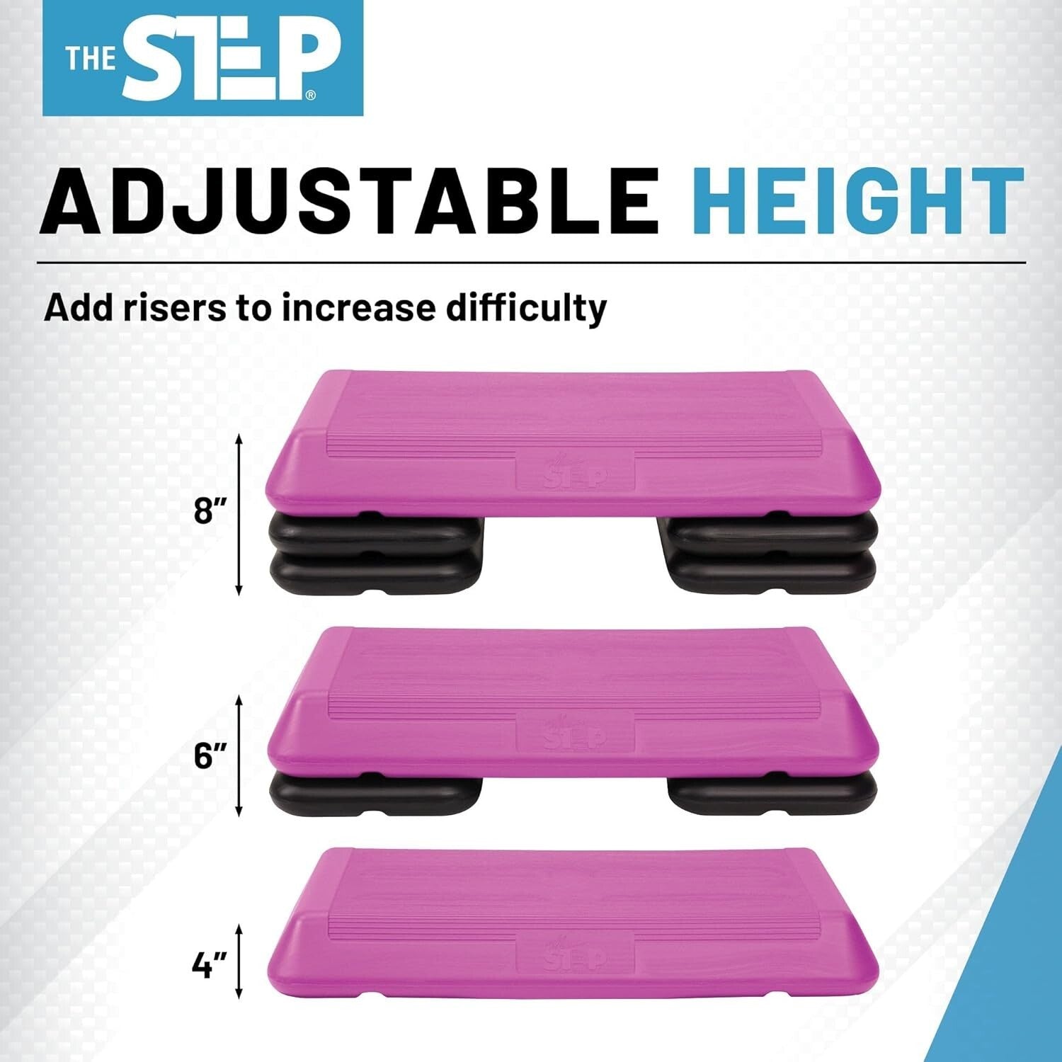 Sturdy Circuit Size Aerobic Step with Non-Slip Risers - Ideal Home Gym Accessory