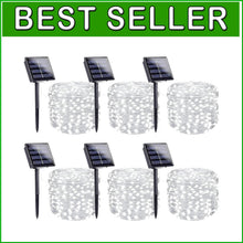 Load image into Gallery viewer, Upgraded 600 LED Solar Fairy Lights - 33ft Waterproof String Lights with 8 Modes
