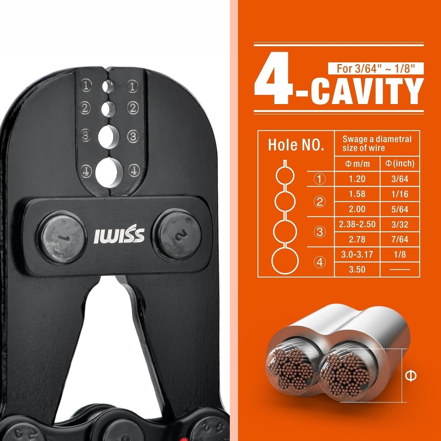 Ergonomic iCrimp 15" Wire Rope Crimping Tool for Aluminum & Copper Sleeves