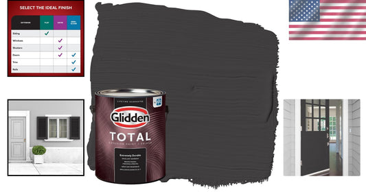 Black Magic Satin Exterior Paint & Primer All-in-One - 1 Gallon, Washable Finish