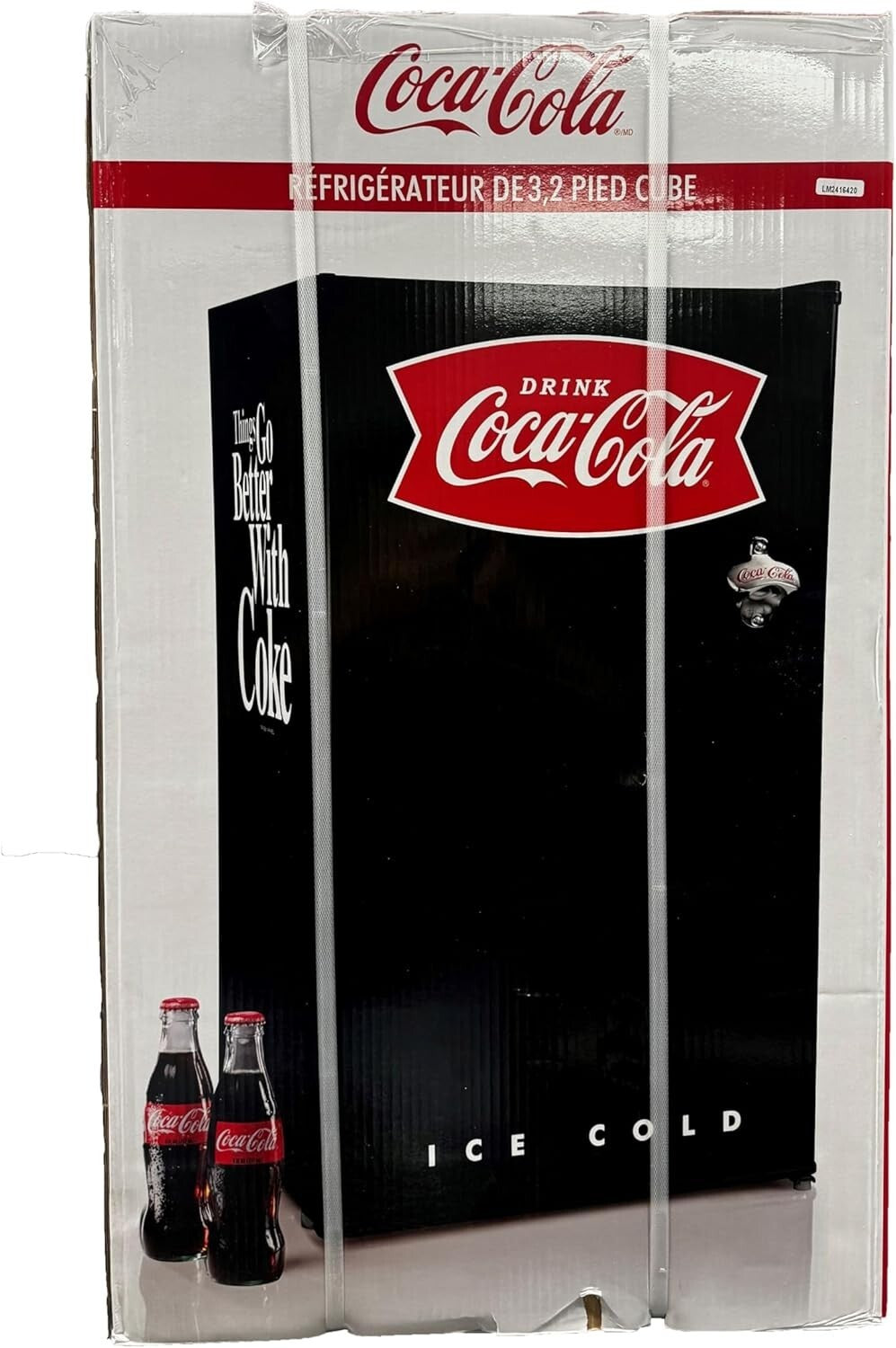 Energy Efficient Black 3.2 Cu. Ft. Fridge with Adjustable Thermostat & Shelves