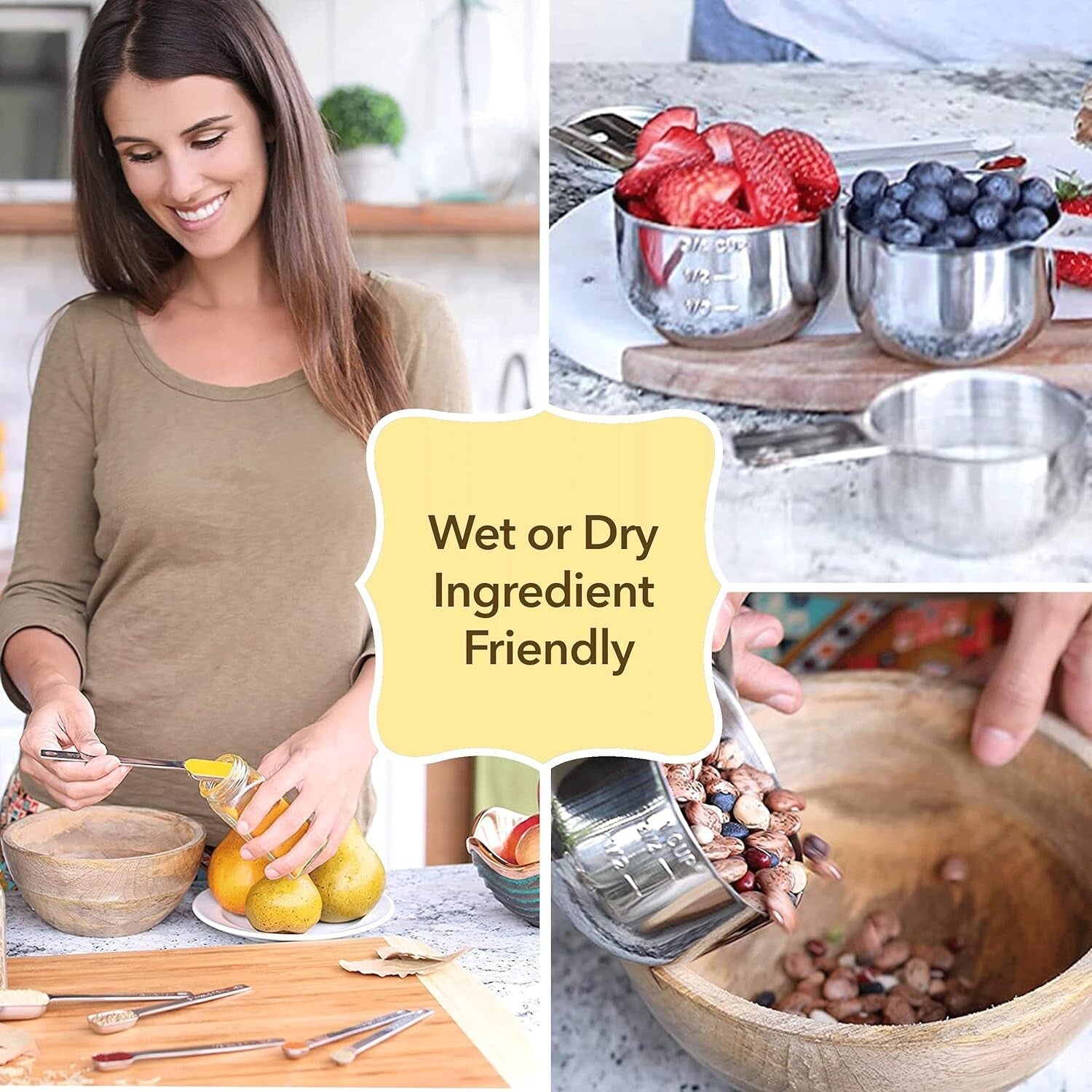 12-Piece Stainless Steel Measuring Cups & Spoons Set - Precision Kitchen Gadgets