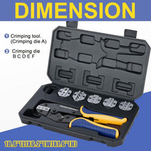 Load image into Gallery viewer, Ergonomic Crimping Tool Set - 6 Chrome-Plated Dies for Versatile Wiring Needs