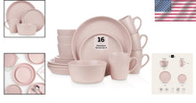 Load image into Gallery viewer, Chic 16-Piece Pink Stoneware Dinnerware Service for 4 - Perfect for Any Occasion
