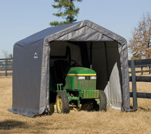 Load image into Gallery viewer, Waterproof 10x10 Outdoor Steel Shed with Double Zippered Doors &amp; Auger Anchors