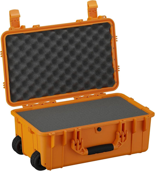 22" Rolling Lockable Hard Storage Case - Waterproof Protective Box for Gear