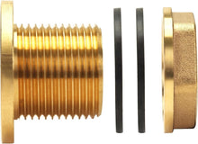 Load image into Gallery viewer, Pack of 5 Brass Bulkhead Fittings - 3/4" NPT Female x 1" Male for Water Tanks