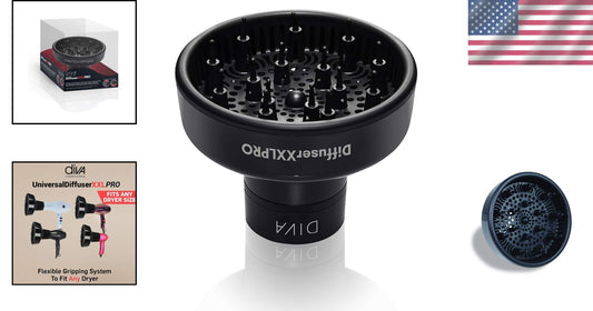 Flexible Grip XXL Hair Diffuser for Quick and Easy Blowouts - Fits All Dryers