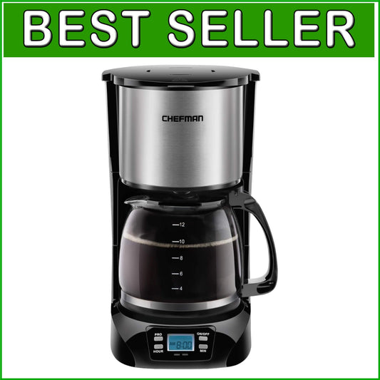 Effortless 12-Cup Coffee Maker with Eco-Friendly Reusable Filter and Anti-Drip