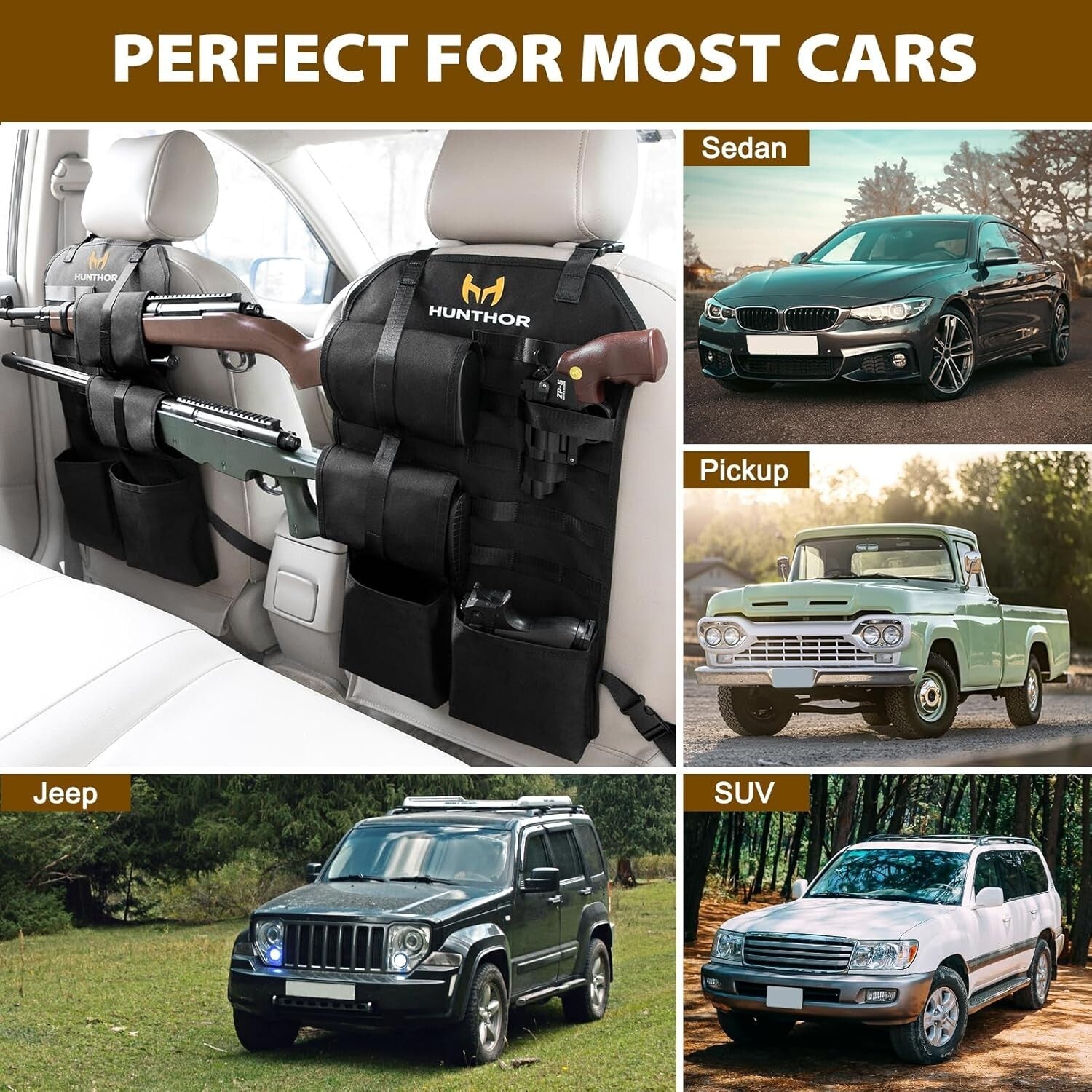 Lightweight Easy-Install Gun Rack for Truck - Secure Dual Gun Storage