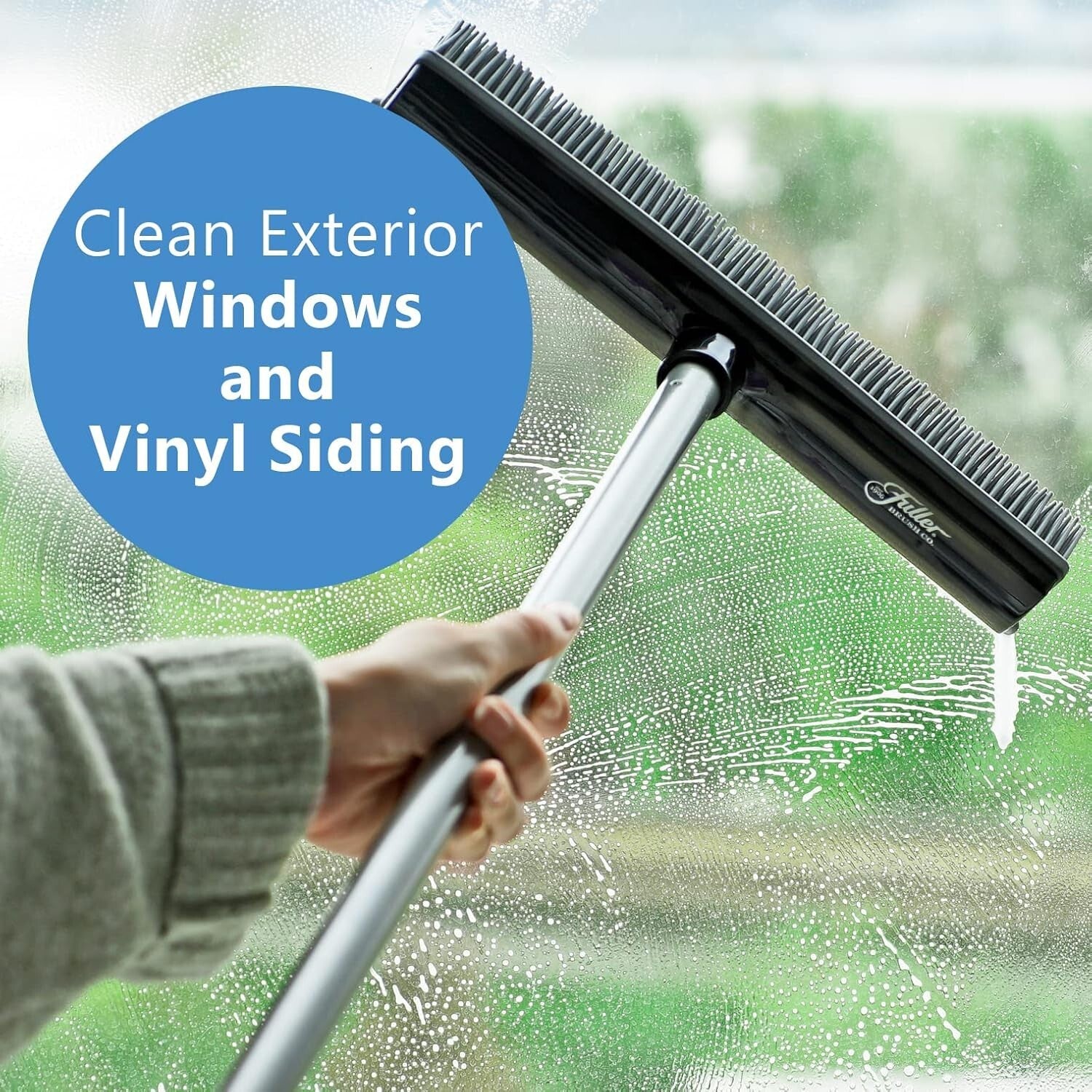 Flexible Rubber Broom with 52-Inch Handle – Perfect for Hair and Dust Removal