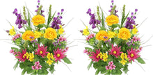 Load image into Gallery viewer, Elegant Spring Faux Flower Bouquet - 2pc Dahlia, Morning Glory &amp; Ranunculus Mix