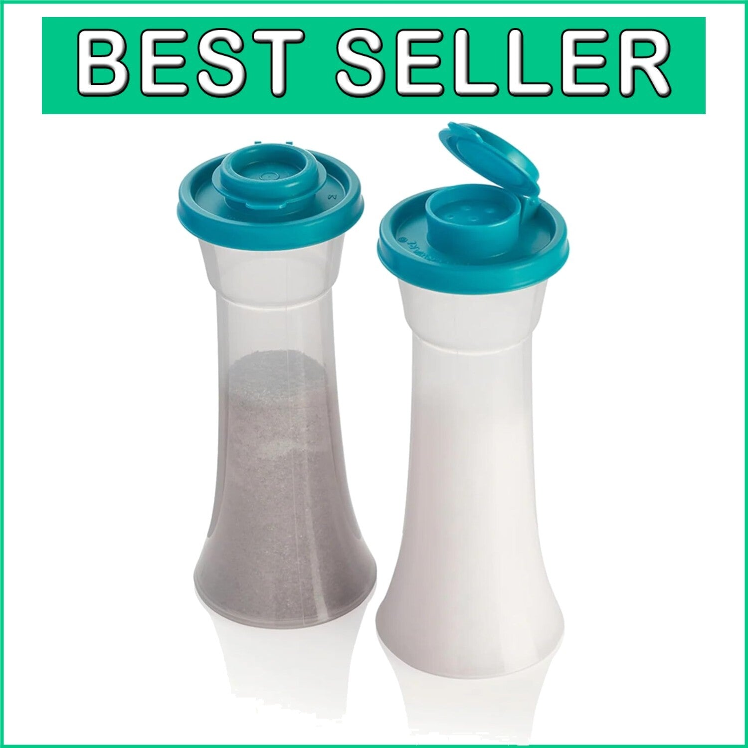Chic Caribbean Blue Hourglass Salt and Pepper Shaker Set - Durable & Functional
