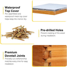 Load image into Gallery viewer, Nuc Beehive Kit with Waterproof Roof &amp; Ventilated Inner Boards for Healthy Bees