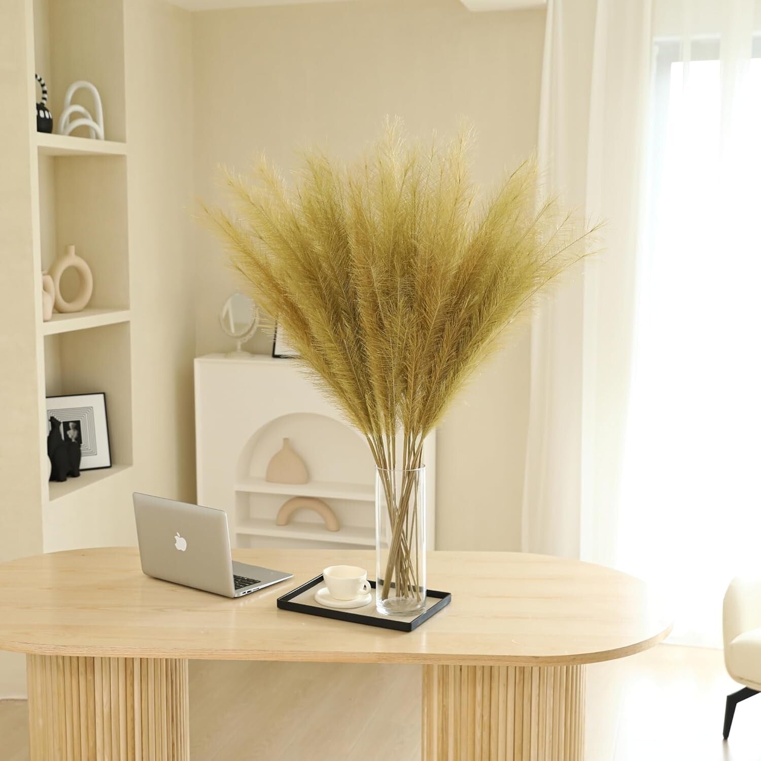 Versatile 45-Inch Gold Faux Pampas Grass - Hassle-Free Home and Event Decor