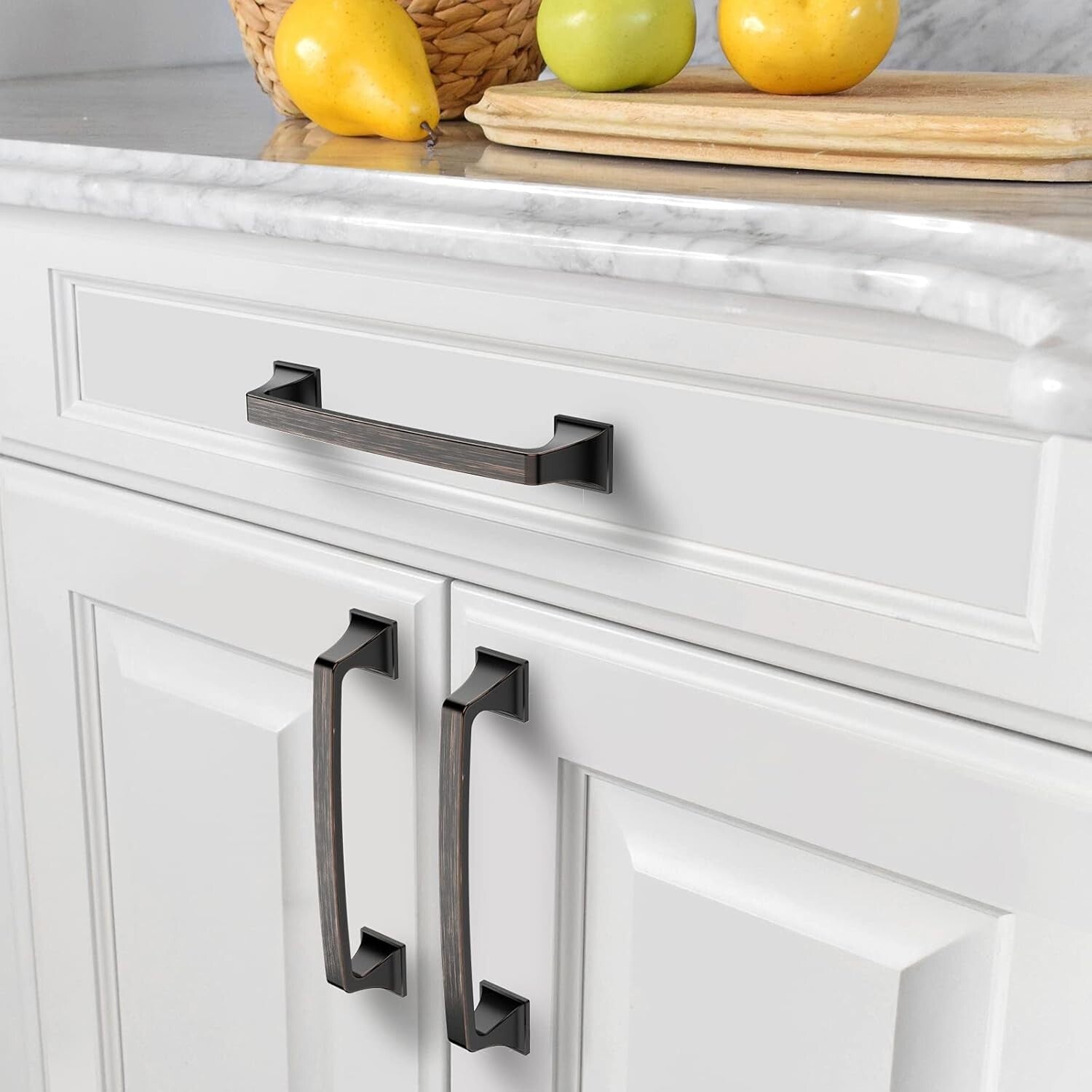 10 Pack Oil Rubbed Bronze Cabinet Pulls - 6-1/4 Inch Durable Zinc Alloy Handles