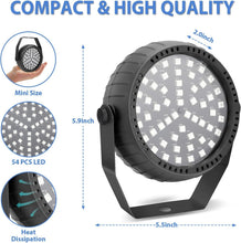 Load image into Gallery viewer, Vibrant 54 LED Strobe Lights - Remote &amp; Sound Activated for Ultimate Party Vibes