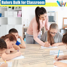 Load image into Gallery viewer, Durable 12 Inch Clear Plastic Rulers - Perfect for Classrooms and Home Learning
