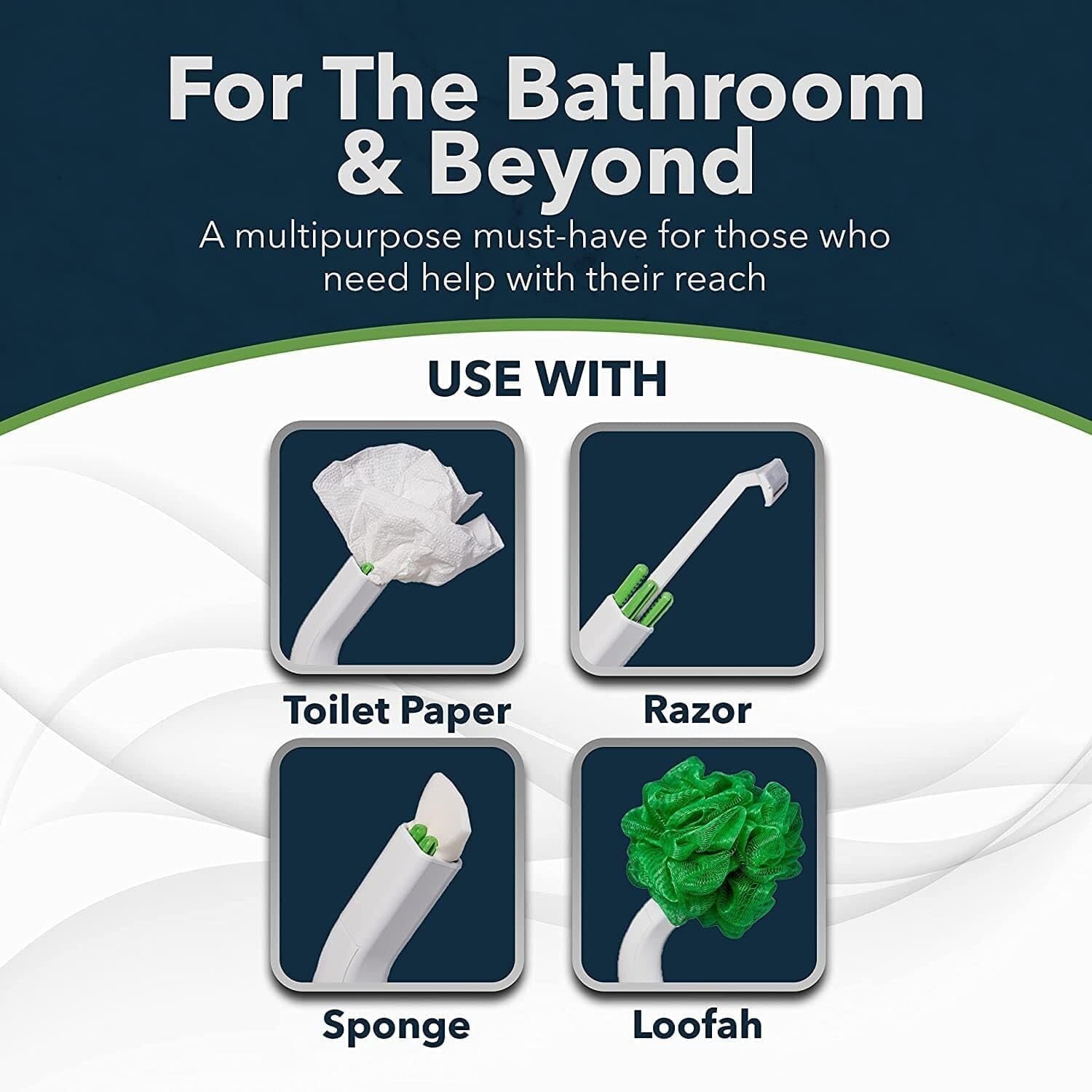 Versatile 20” Toilet Aid - Travel-Friendly Tool for Personal Care Independence