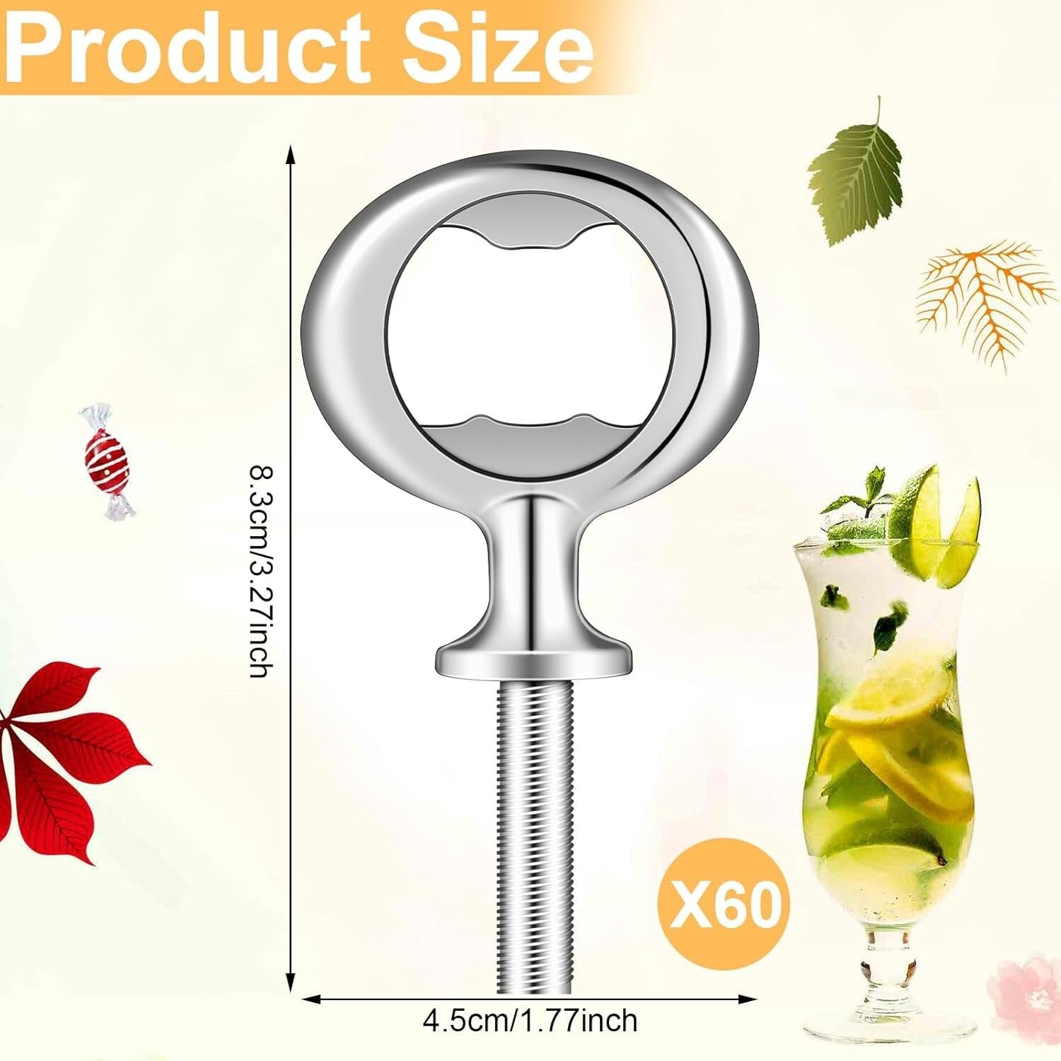 Durable Stainless Steel Blank Bottle Opener Set - Perfect for Weddings & DIY