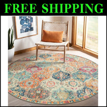 Load image into Gallery viewer, Soft 6ft Round Area Rug with Non-Slip Backing - Machine Washable Home Essential