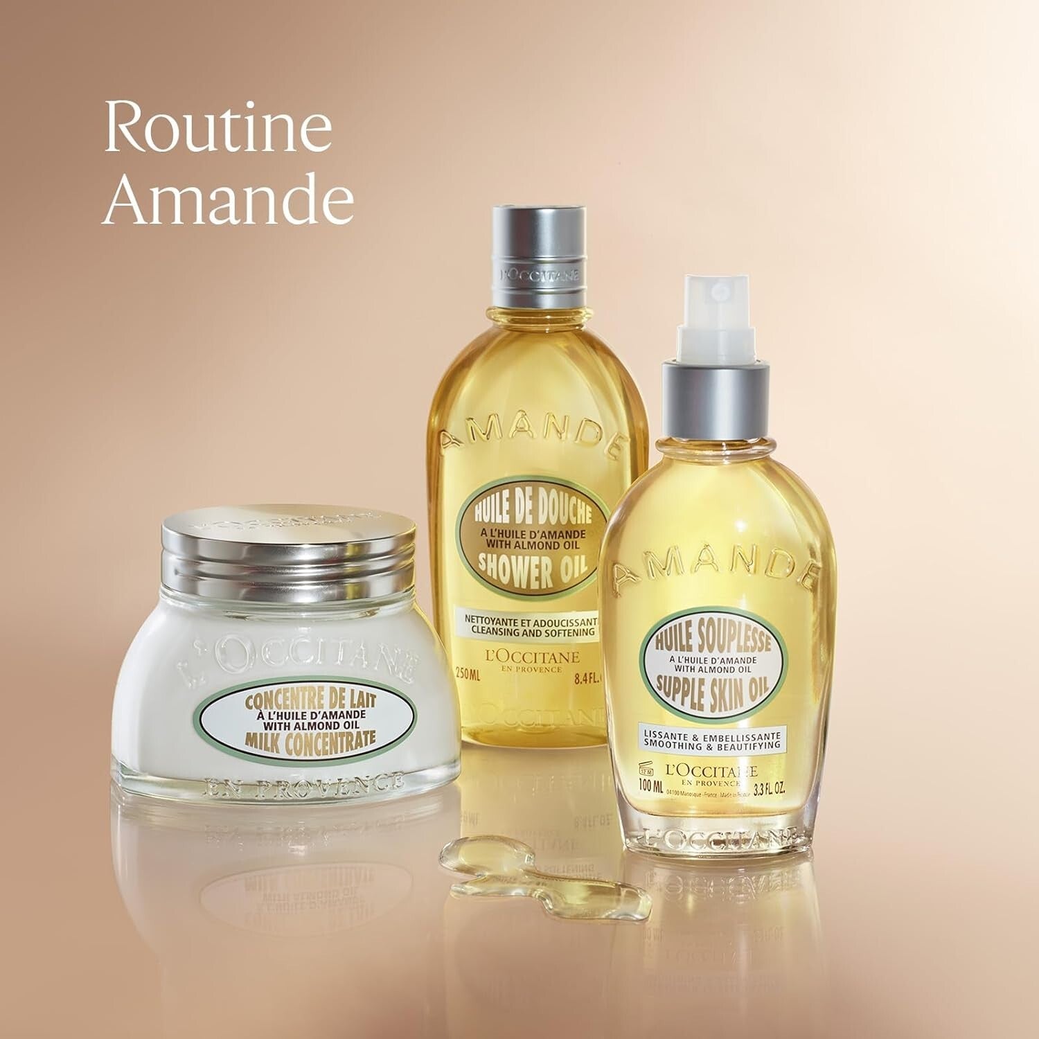 Almond-Scented Shower Oil & Body Wash - Softening Cleanser and Shaving Base
