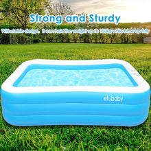 Load image into Gallery viewer, Inflatable Swimming Pool 120" x 72" x 22" - Perfect Family Fun in Light Blue