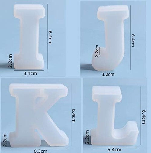 Flexible Food-Grade Silicone Alphabet Mold - 2.5 Inch - Perfect for Crafts