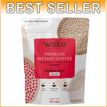 Load image into Gallery viewer, Smooth Medium Roast Instant Coffee - Waka's 100% Arabica - 35 Servings Per Bag