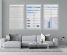 Load image into Gallery viewer, Cordless Zebra Window Shades - 52"W x Up to 72"H, Elegant Light Filtering Blinds