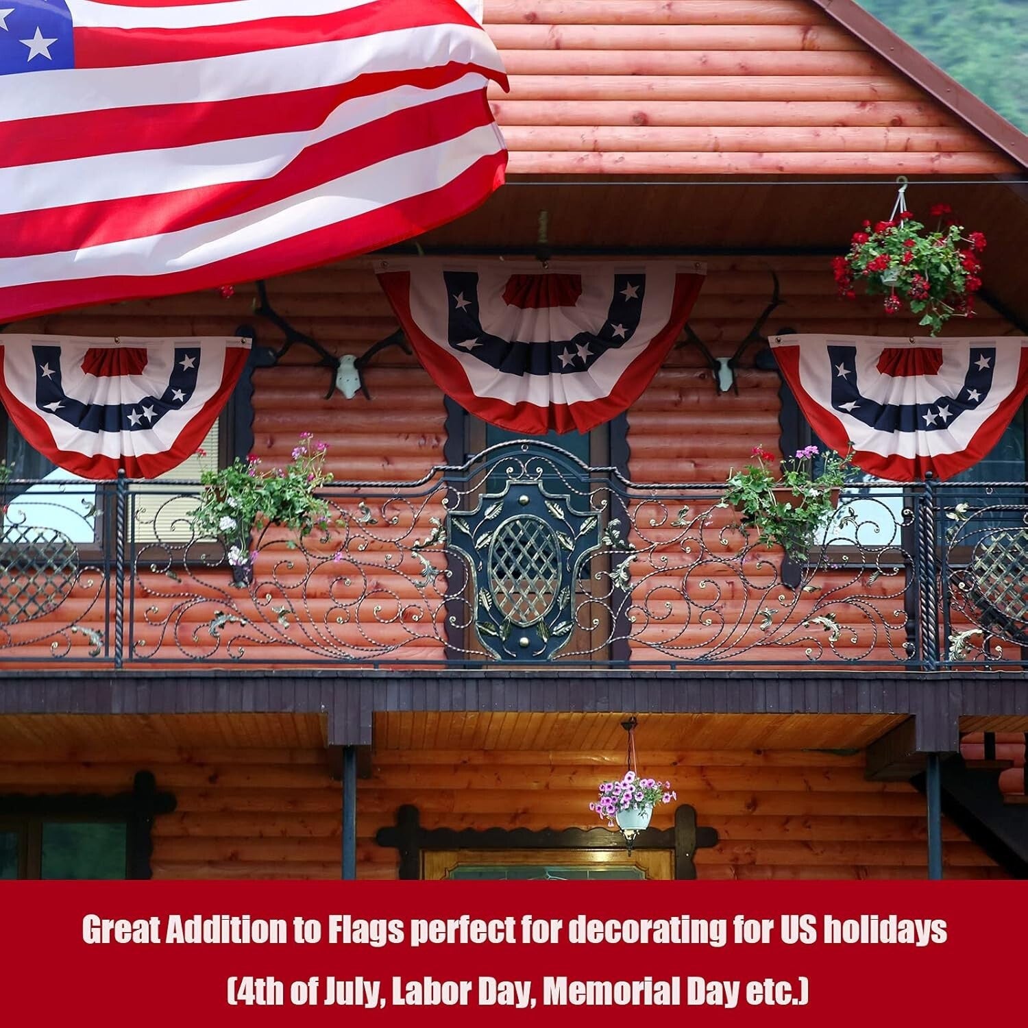 Durable Polyester Triangular Flags for 4th of July & Patriotic Celebrations