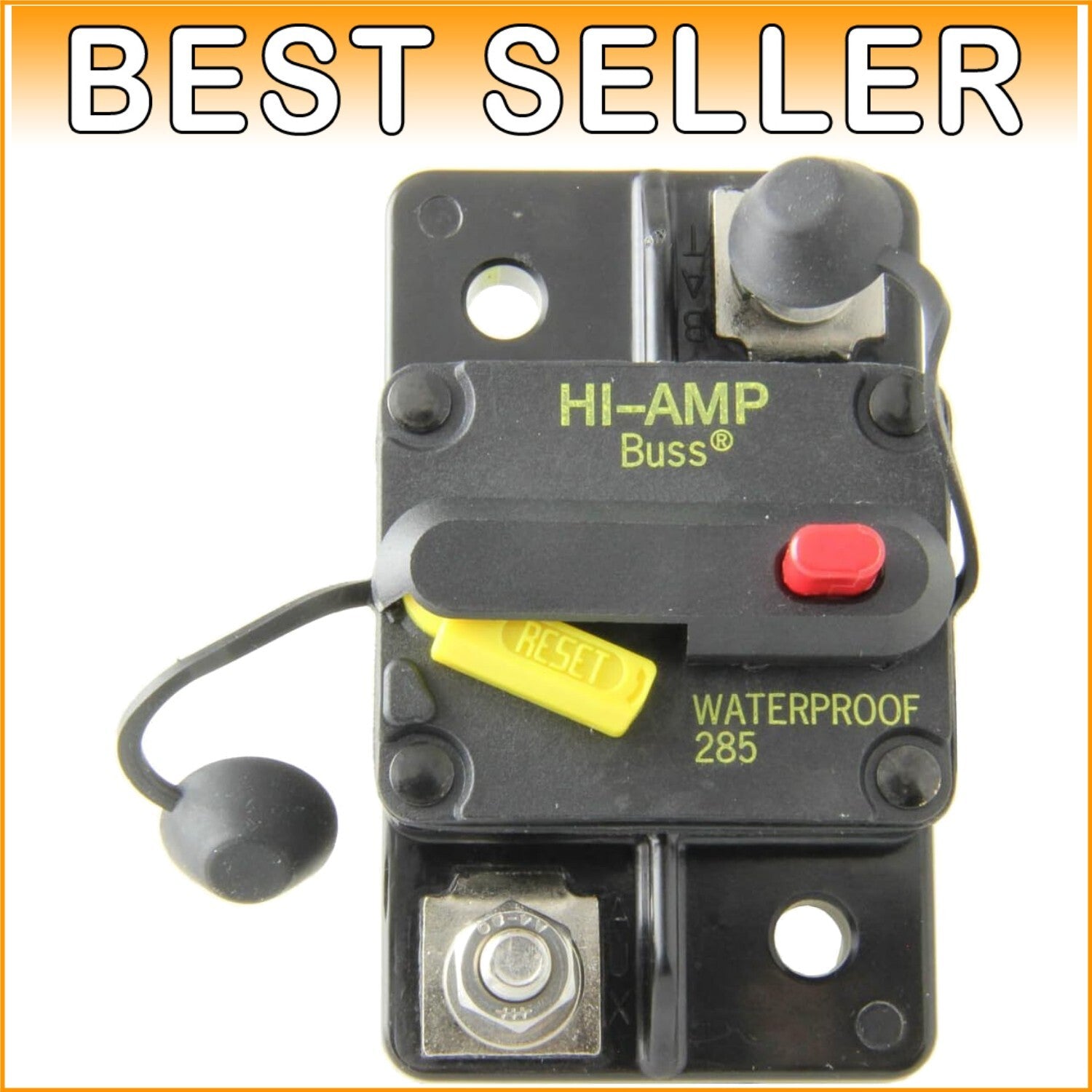Lightweight 150 Amp Circuit Breaker for Surface Mount - Dimensions: 3.7x1x0.9 in