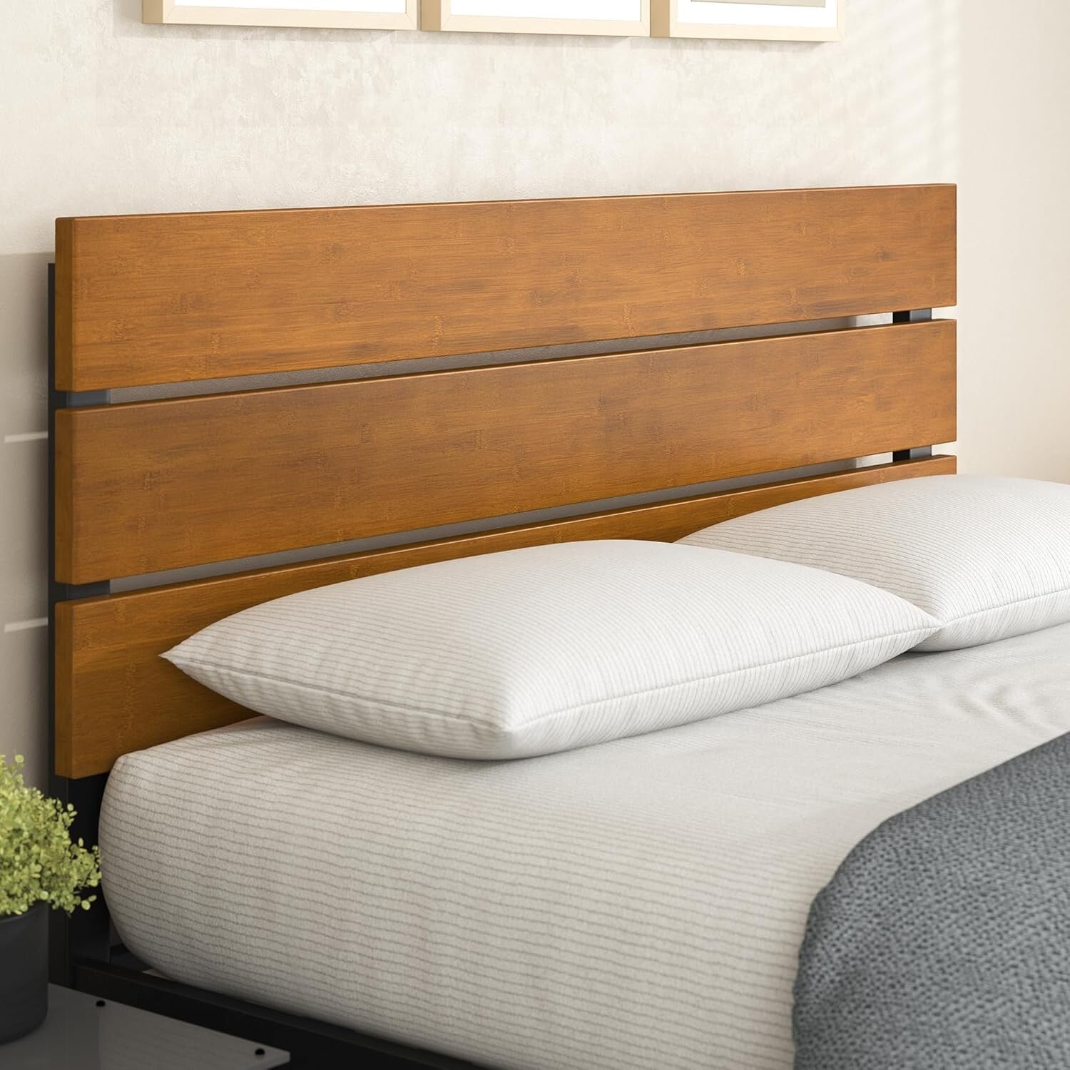 Paul Twin Metal and Bamboo Bed Frame - Easy Assembly, Stylish Under-Bed Storage
