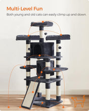 Load image into Gallery viewer, Multi-Level Cat Tree for All Breeds – Cozy 67 Inches of Smoky Gray Comfort