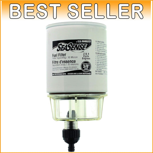 Durable Outboard Fuel Filter with Aluminum Head & Visual Inspection Bowl