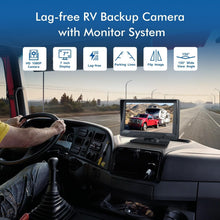 Load image into Gallery viewer, IP69 Waterproof 2-Channel Backup Camera with 7-Inch HD Display &amp; Wide Angle Lens