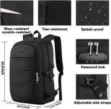 Load image into Gallery viewer, Lightweight 18.4" Business Backpack with Headphone Jack &amp; Anti-Theft Design