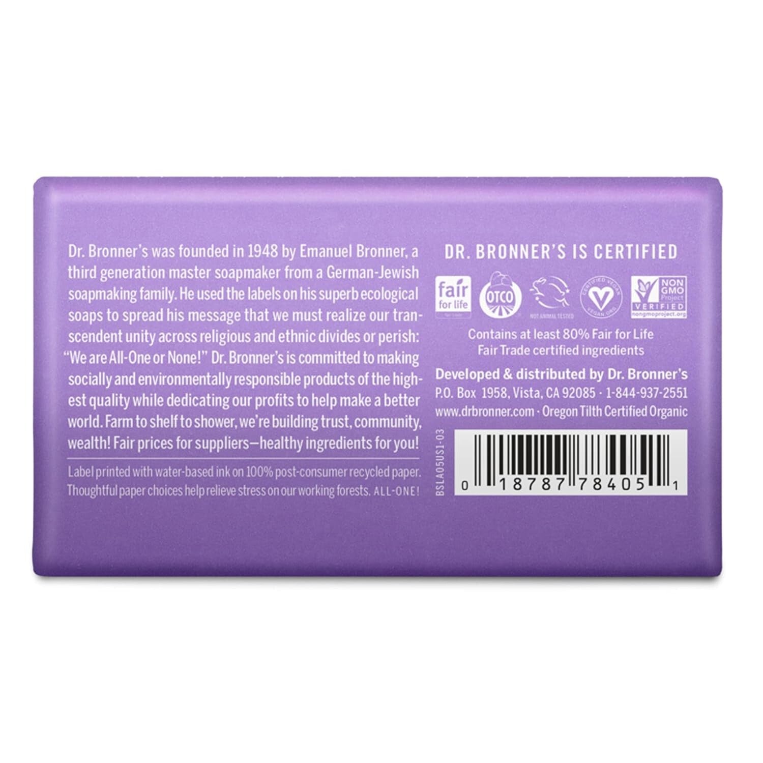 Vegan Lavender Castile Bar Soap - 5 oz x 12, Biodegradable & Cruelty-Free