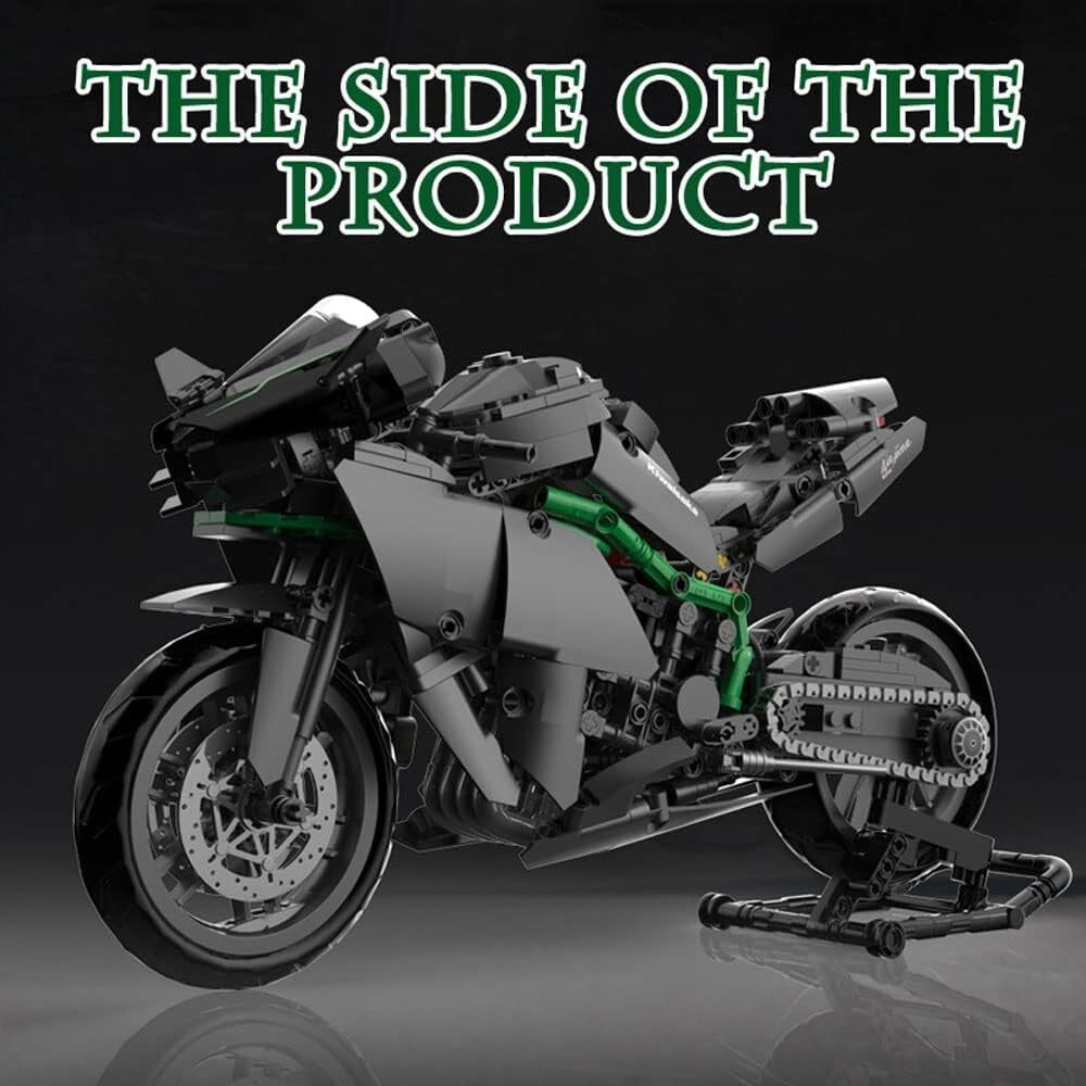 Engaging Kawasaki Motorcycle Building Kit - 888 Pieces for Family Fun & Learning