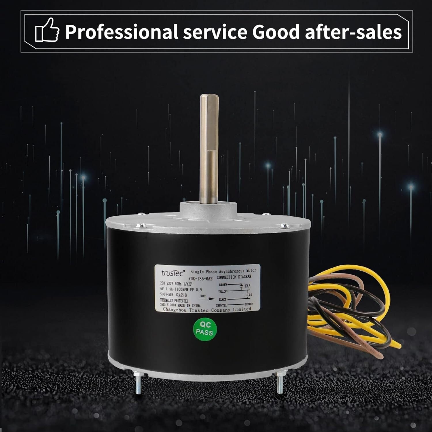 Energy-Efficient 1/4 HP Condenser Fan Motor 208/230V – Ideal OEM Replacement