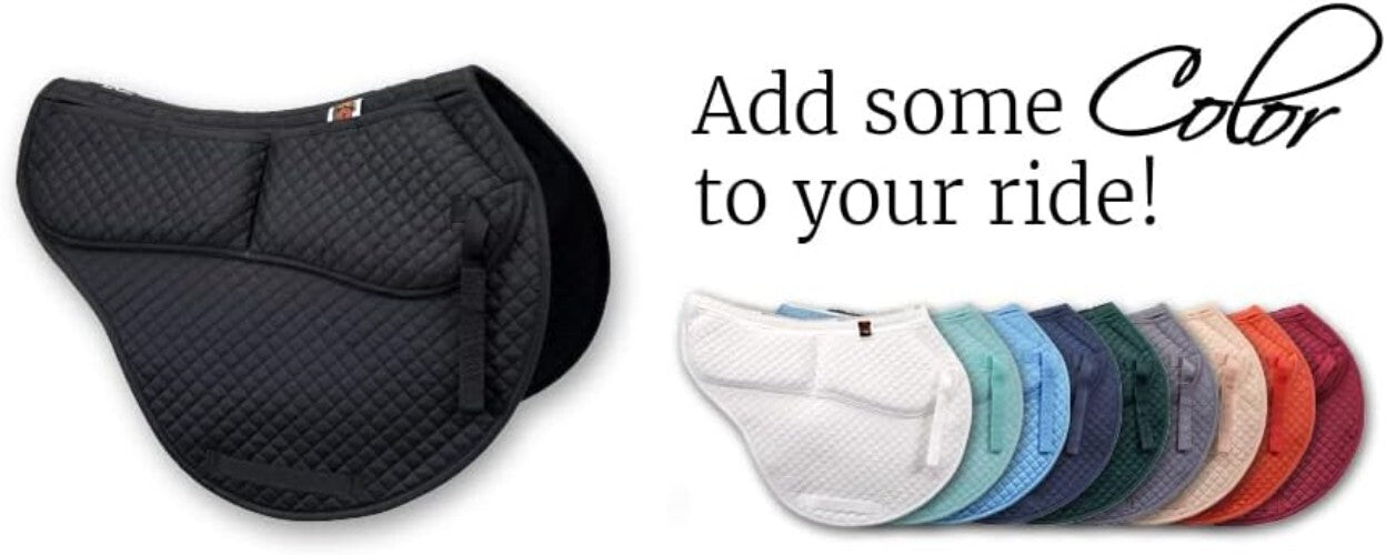 All-Purpose Memory Foam Saddle Pad with Contoured Design - 22” Spine, 19.5” Drop