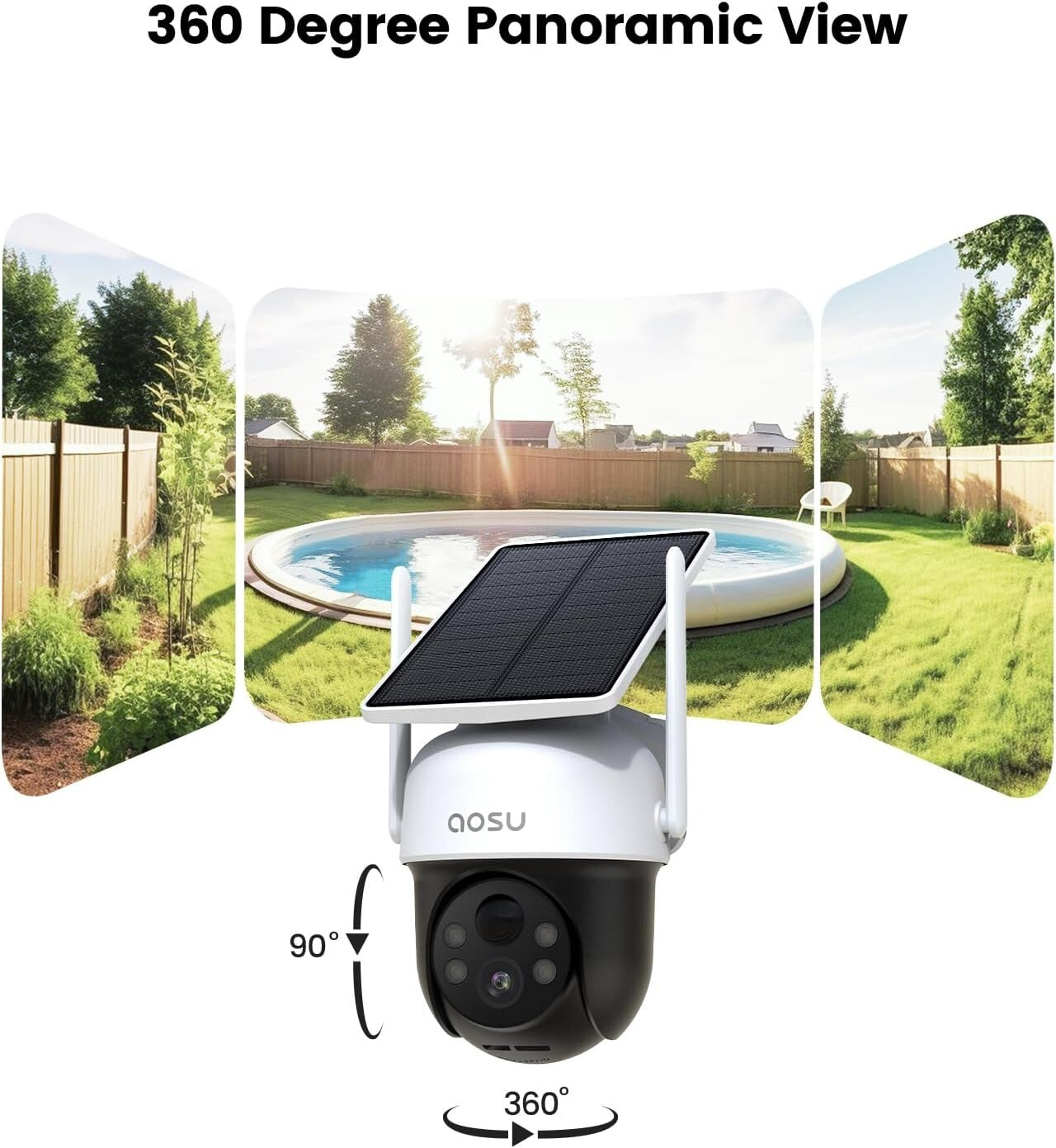 Eco-Friendly Solar Camera Security with 2K Night Vision - Wireless & Waterproof