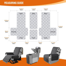 Load image into Gallery viewer, Charcoal Gray Waterproof Loveseat Recliner Cover with Console for Pet Protection