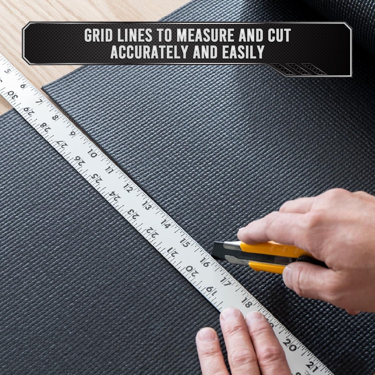 Versatile Washable Black Tool Chest Liner - 24' x 18' Non-Slip Drawer Insert